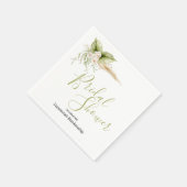 Elegante Bloemenhoek Vrijgezellenfeest Sjabloon Servet (Hoek)