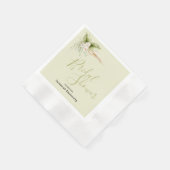 Elegante Bloemenhoek Vrijgezellenfeest Sjabloon Servet (Hoek)