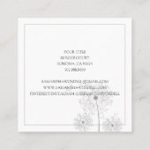 Elegante bloemenillustratie Doula of vroedvrouw Vierkante Visitekaartje (Achterkant)