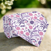 Elegante bloemenillustratie op witte achtergrond stropdas