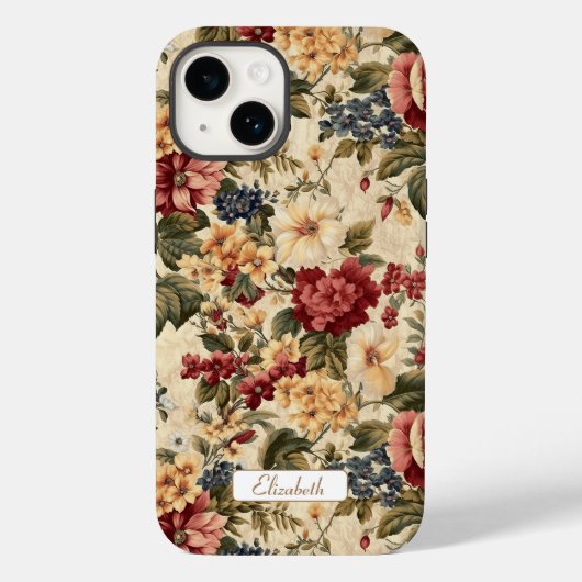 Elegante  bloemenivoor achtergrond Case-Mate iPhone case (Achterkant)