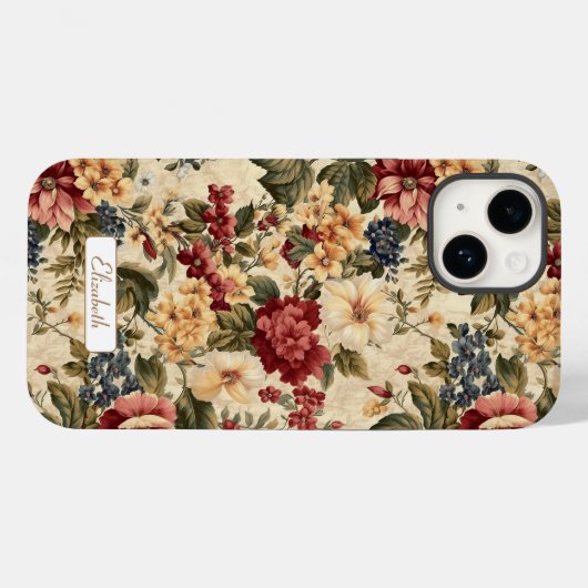 Elegante  bloemenivoor achtergrond Case-Mate iPhone case (Achterkant (horizontaal))