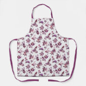 Elegante Bloemenkaas Baker w / Roze & Paarse Bloem Schort (Voorkant)