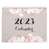 Elegante bloemenkalender aan de wand 2023 kalender (Hoes)