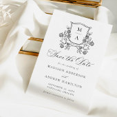 Elegante bloemenkamervrijgezellenbruiloft save the date