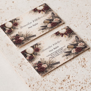 Elegante Bloemenkapsalon Zakelijk Visitekaartje