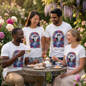 Elegante Bloemenkater T-shirt