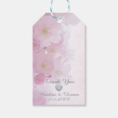 Elegante bloemenkersenbloesems dank u bruiloft cadeaulabel (Voorkant)