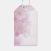 Elegante bloemenkersenbloesems dank u bruiloft cadeaulabel (Achterkant)