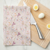 Elegante bloemenkeukenhanddoek theedoek (Quarter Fold)