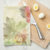 Elegante  bloemenkeukenhanddoek theedoek (Quarter Fold)