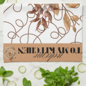 Elegante bloemenkeukenhanddoek theedoek (Gevouwen)