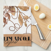 Elegante bloemenkeukenhanddoek theedoek (Quarter Fold)