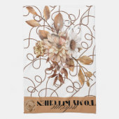 Elegante bloemenkeukenhanddoek theedoek (Verticaal)