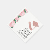 Elegante Bloemenklasse 2025 Meisje Afstuderen Afst Servet (Hoek)