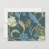 Elegante bloemenkoppels Flat Note Kaart Notitiekaartje (Achterkant)