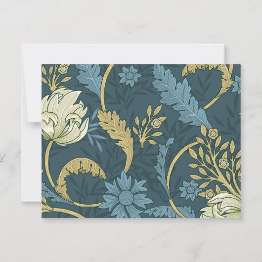 Elegante bloemenkoppels Flat Note Kaart Notitiekaartje (Achterkant)