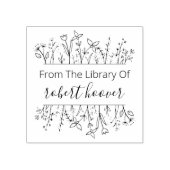 Elegante  bloemenkorf uit de Bibliotheek van Rubberstempel (Afrduk)