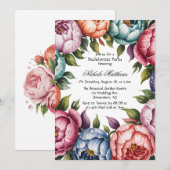 Elegante Bloemenkrans Bachelorette Party Kaart (Voorkant / Achterkant)