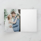 Elegante bloemenkrans Bedankkaart Aankondiging (Binnen)