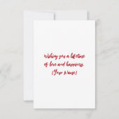 Elegante Bloemenkrans bruiloft gefeliciteerd Kaart (Achterkant)