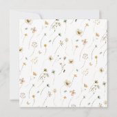 Elegante bloemenkrans bruiloft kaart (Achterkant)