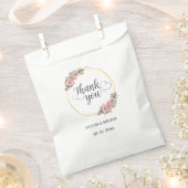 Elegante bloemenkrans Dank u bruiloft gunst zakken Bedankzakje (Geknipt)