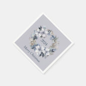 Elegante bloemenkrans Kerstmis Servet (Hoek)