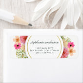 Elegante bloemenkrans | Moderne typografie Etiket (Insitu)