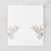 Elegante bloemenkrans | Monogram bruiloft Plaatskaartje (Buitenkant ongevouwen)