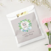 Elegante bloemenkrans Pasen Bedankzakje (Gezegeld)