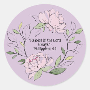 Elegante bloemenkrans Religieuze trouw Devotie Ronde Sticker