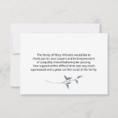 Elegante bloemenkrans sympathie dank u bedankkaart (Achterkant)