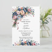 Elegante bloemenkrans voor Vrijgezellenfeest Kaart (Staand voorkant)