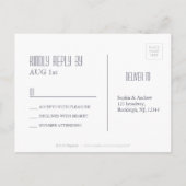 Elegante bloemenkrijtbord rustieke bruiloft RSVP Uitnodiging Briefkaart (Achterkant)