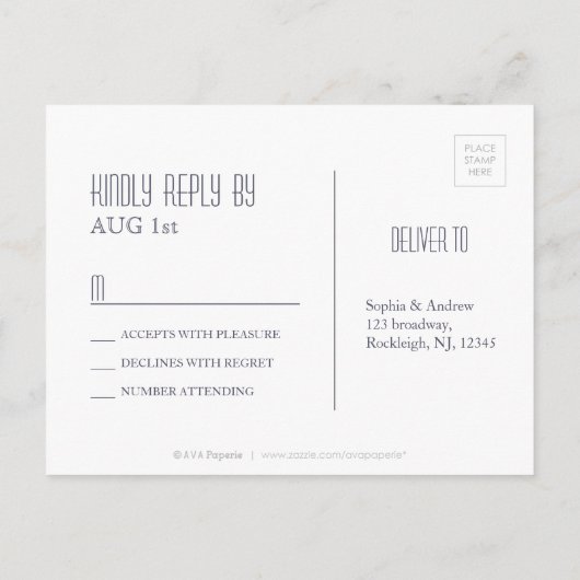 Elegante bloemenkrijtbord rustieke bruiloft RSVP Uitnodiging Briefkaart (Achterkant)