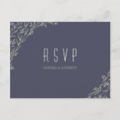 Elegante bloemenkrijtbord rustieke bruiloft RSVP Uitnodiging Briefkaart (Voorkant)