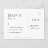 Elegante bloemenkrijtbord rustieke bruiloft RSVP Uitnodiging Briefkaart (Achterkant)