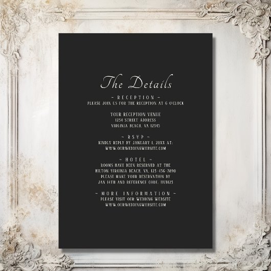 Elegante bloemenkroonluchter Alles in één bruiloft Kaart