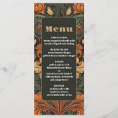 Elegante bloemenkunst nouveau bruiloft menu (Voorkant)