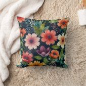 Elegante bloemenkussen kussen (Deken)