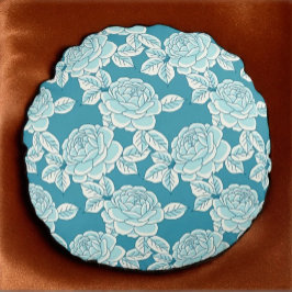 Elegante bloemenkussen met vintage charme rond kussen