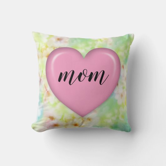 Elegante bloemenkussen voor Moederdag Kussen (Voorkant)