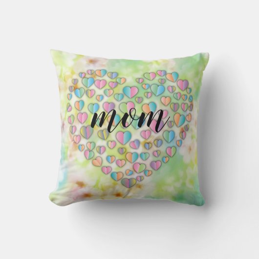 Elegante bloemenkussen voor Moederdag Kussen (Voorkant)