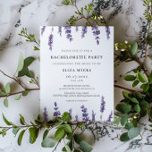 Elegante bloemenlavendel Bachelorette Party Kaart