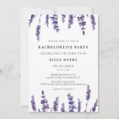 Elegante bloemenlavendel Bachelorette Party Kaart (Voorkant)