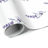 Elegante bloemenlavendel cadeaupapier (Rol Hoek)