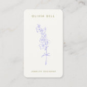 Elegante bloemenlavendel Larkspur Visitekaartje (Voorkant)