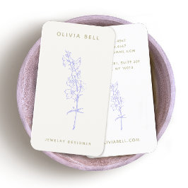 Elegante bloemenlavendel Larkspur Visitekaartje