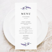 Elegante bloemenlavendel menu